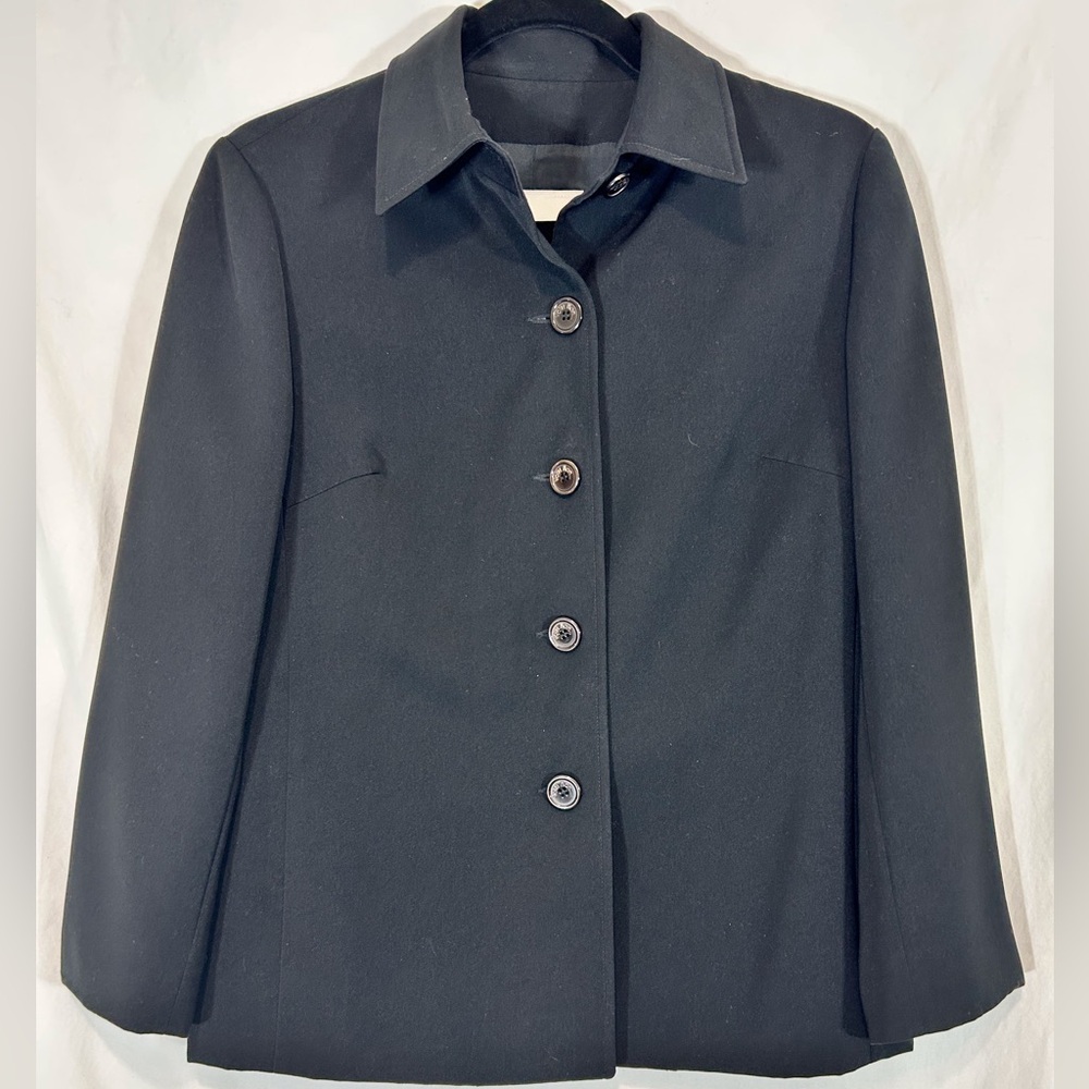 Vintage Votre Nom classic button down black sports blazer‎ Size 4 -